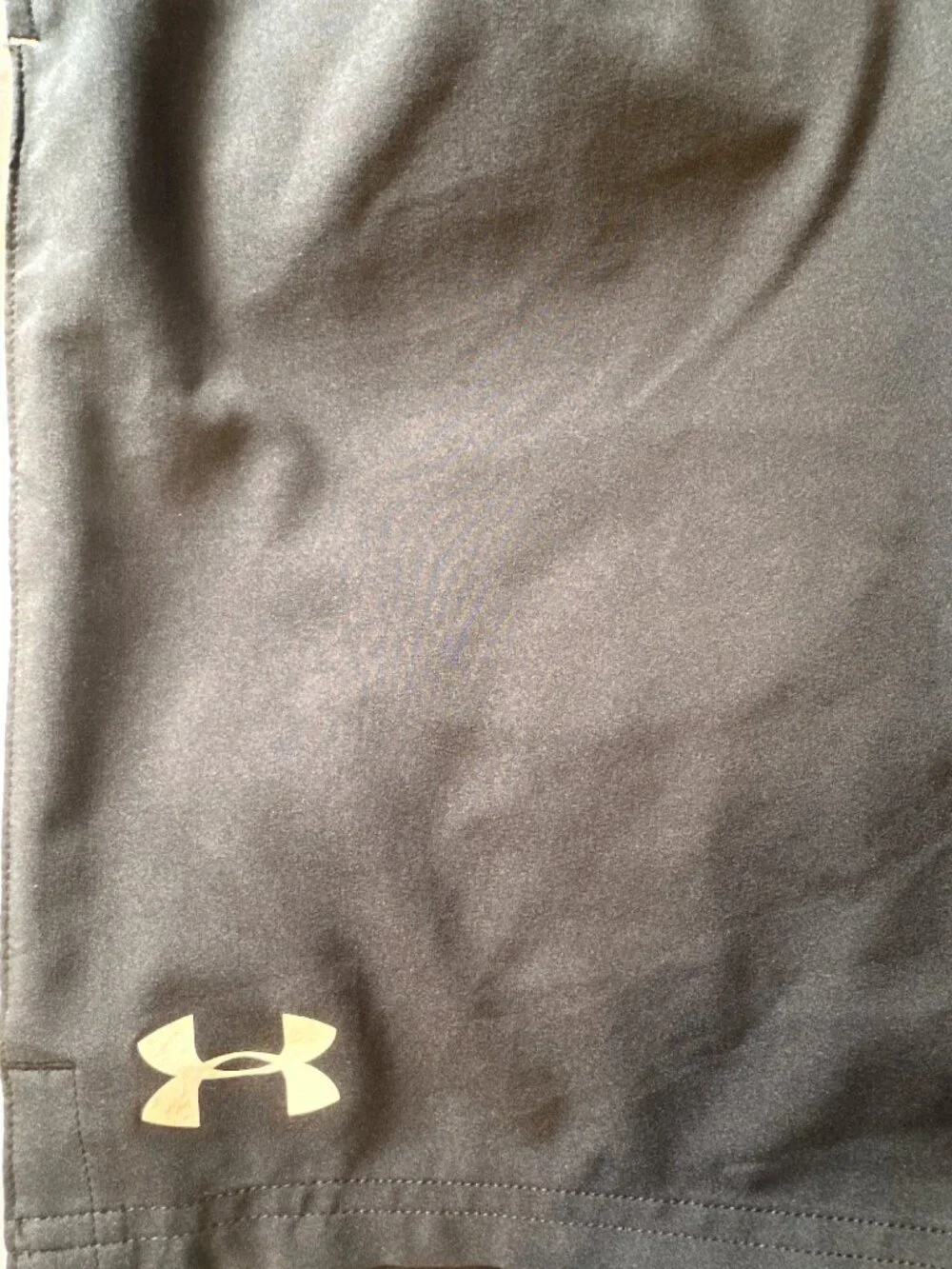 Under Armour Mens 2XL Black Loose-Fit Athletic Shorts Polyester Elastic Waistban